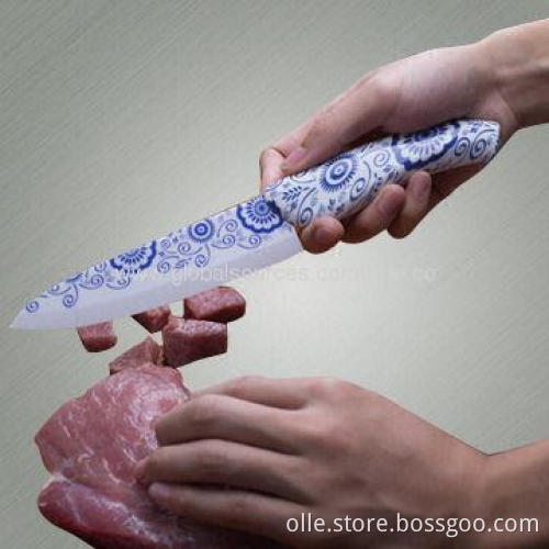 Noble Pattern Blade Ceramic Blade Knife and Scissor Set